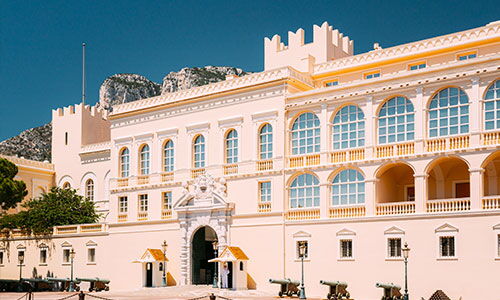 Exterior view of the Prince’s Palace of Monaco, a landmark often associated with Monaco residency, Monaco residence, and relocating to Monaco.